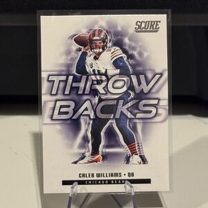 🔥 2025 Caleb Williams Panini Score Throw backs Card. Chicago bears